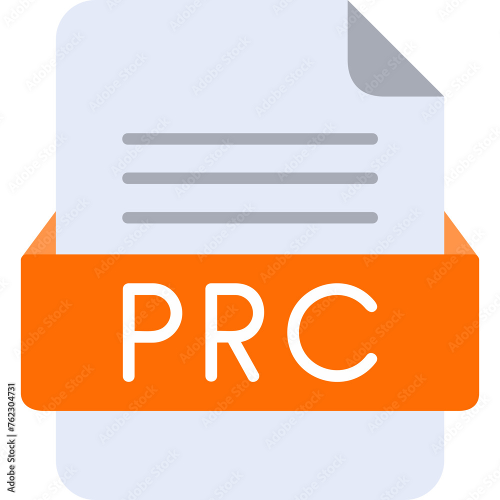 PRC File Format Vector Icon Design PRC File Format Vector Icon Design