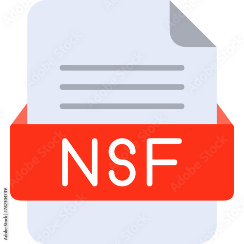 NSF File Format Vector Icon Design