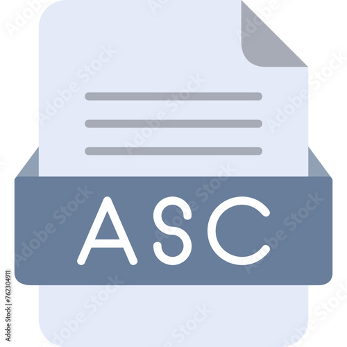 ASC File Format Vector Icon Design