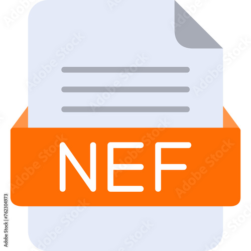 NEF File Format Vector Icon Design