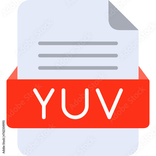 YUV File Format Vector Icon Design