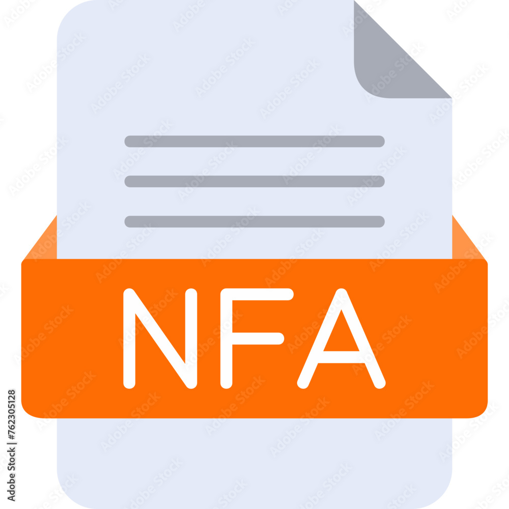 NFA File Format Vector Icon Design NFA File Format Vector Icon Design