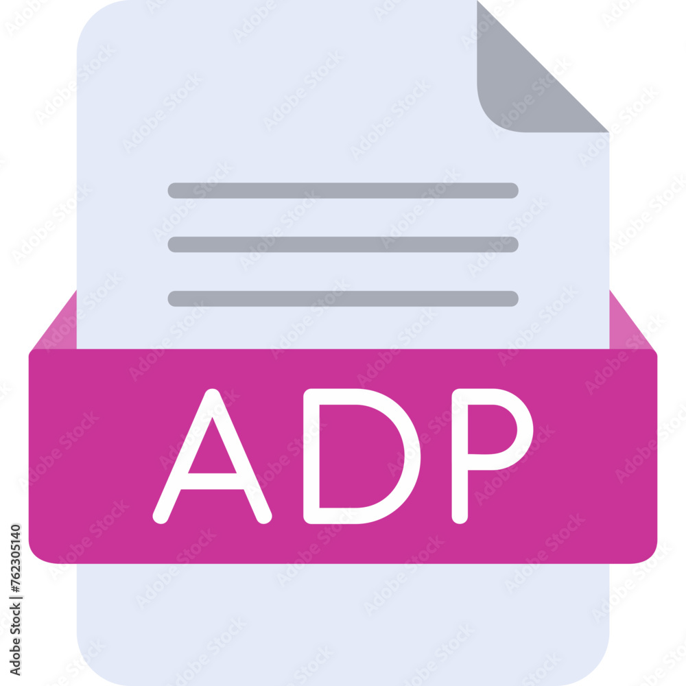 ADP File Format Vector Icon Design ADP File Format Vector Icon Design