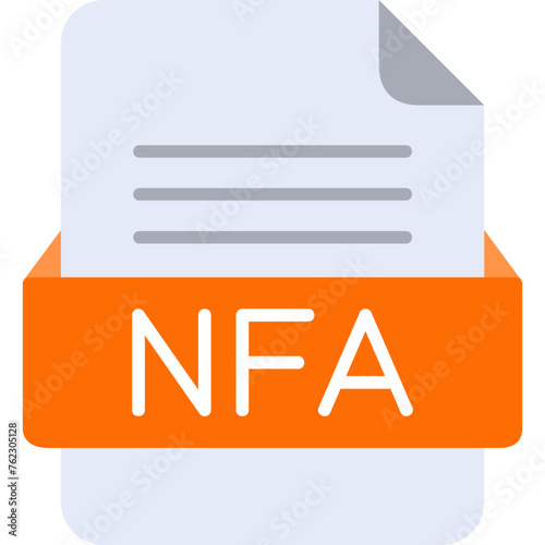 NFA File Format Vector Icon Design