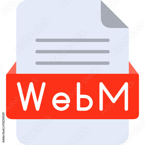 WebM File Format Vector Icon Design photo