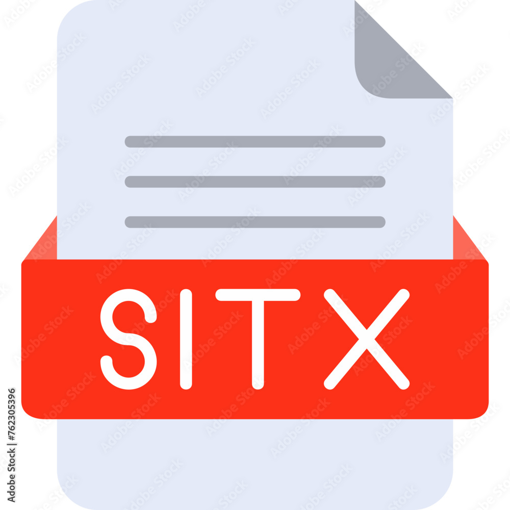 SITX File Format Vector Icon Design SITX File Format Vector Icon Design