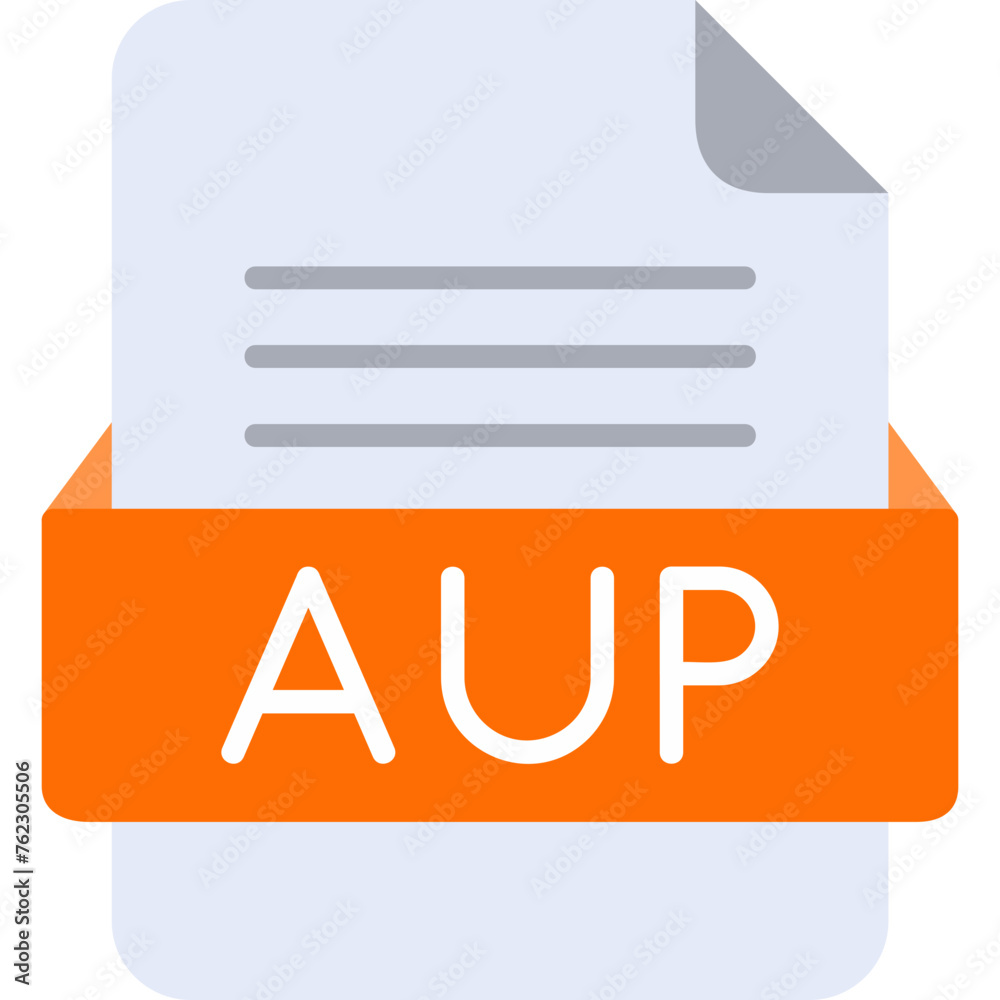 AUP File Format Vector Icon Design AUP File Format Vector Icon Design