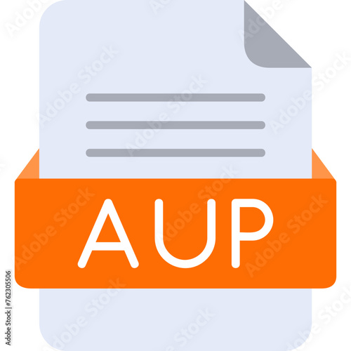 AUP File Format Vector Icon Design