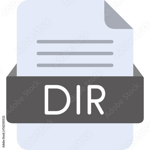 DIR File Format Vector Icon Design