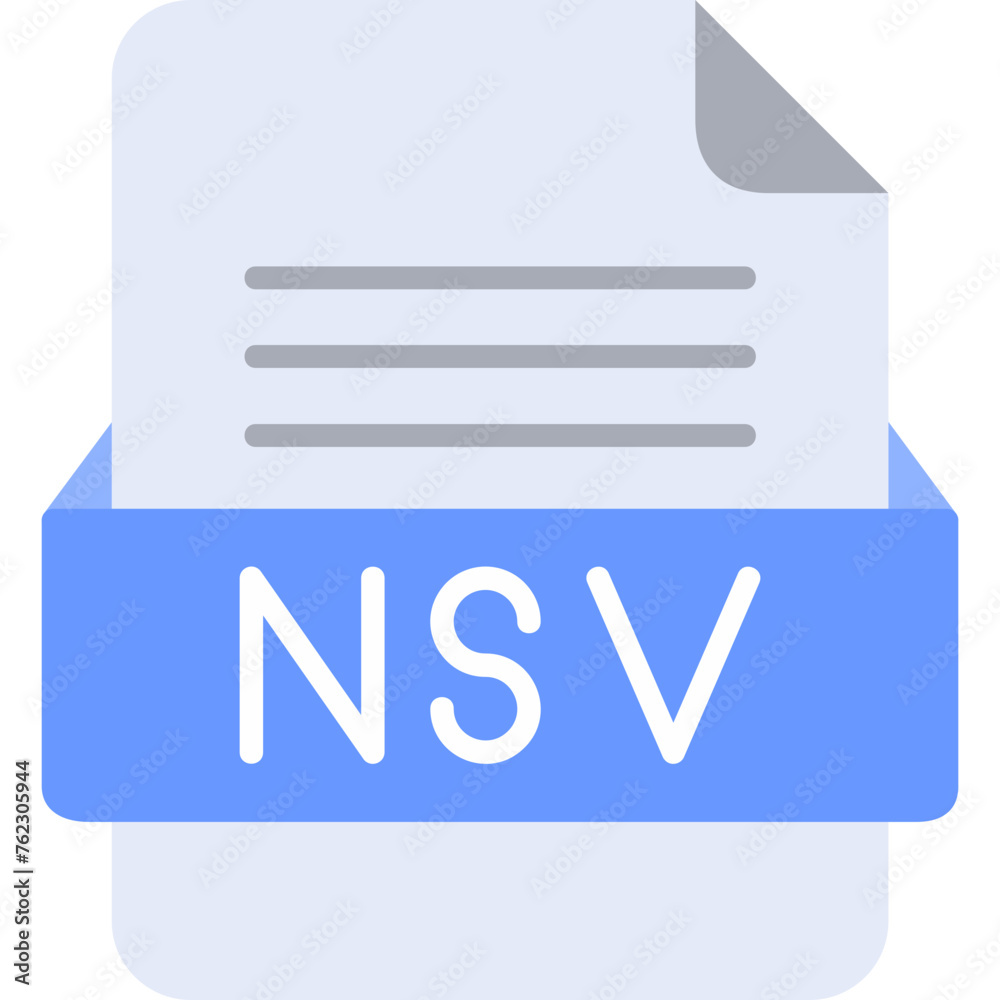 NSV File Format Vector Icon Design