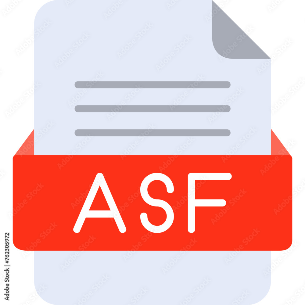 ASF File Format Vector Icon Design ASF File Format Vector Icon Design