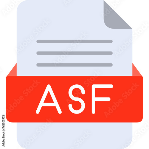 ASF File Format Vector Icon Design