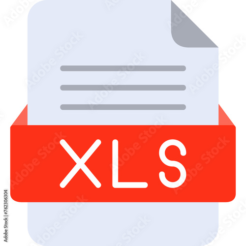 XLS File Format Vector Icon Design