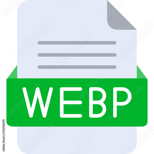 WEBP File Format Vector Icon Design