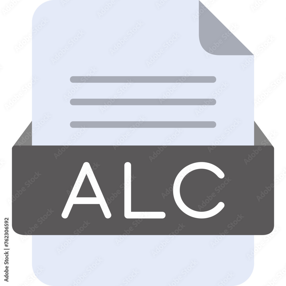 ALC File Format Vector Icon Design ALC File Format Vector Icon Design