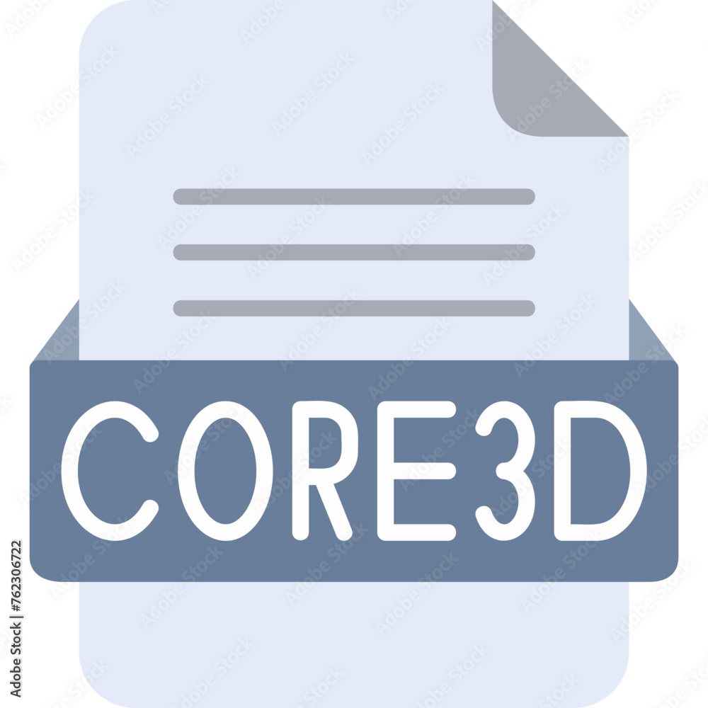 CORE3D File Format Vector Icon Design CORE3D File Format Vector Icon Design