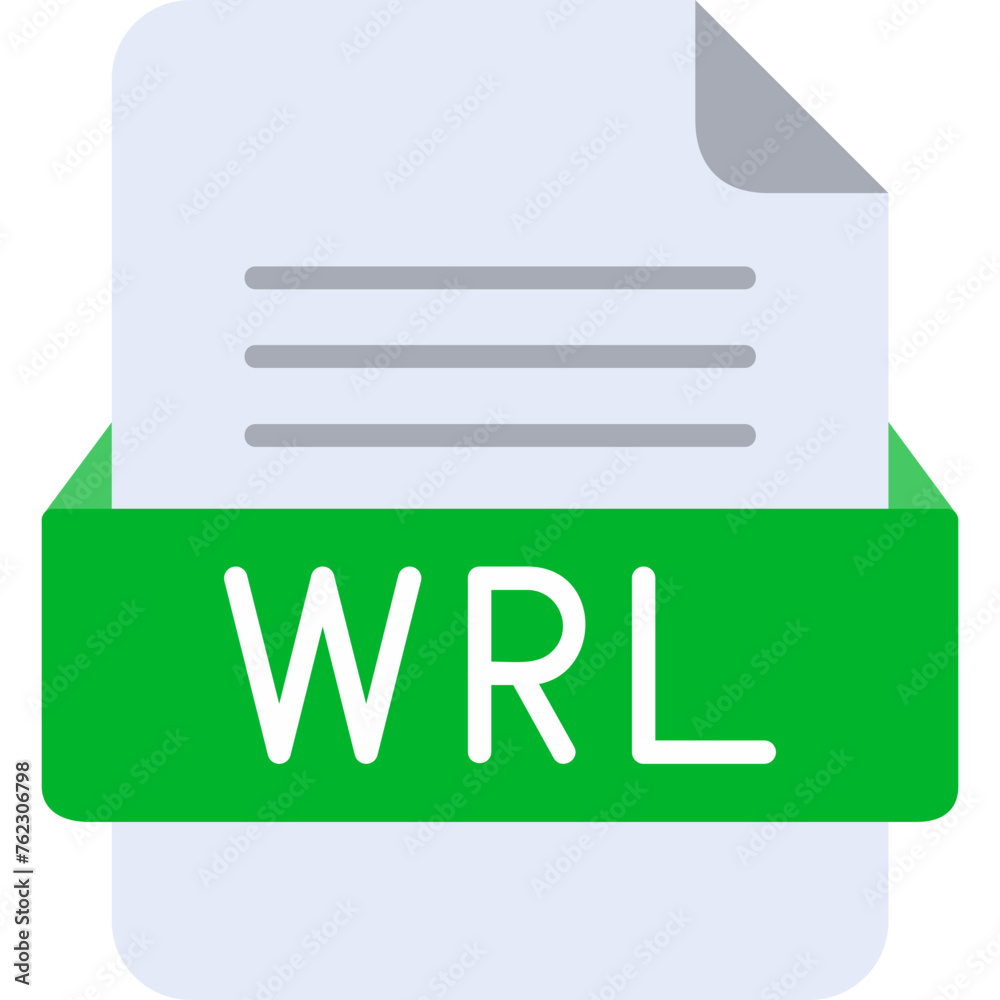WRL File Format Vector Icon Design WRL File Format Vector Icon Design