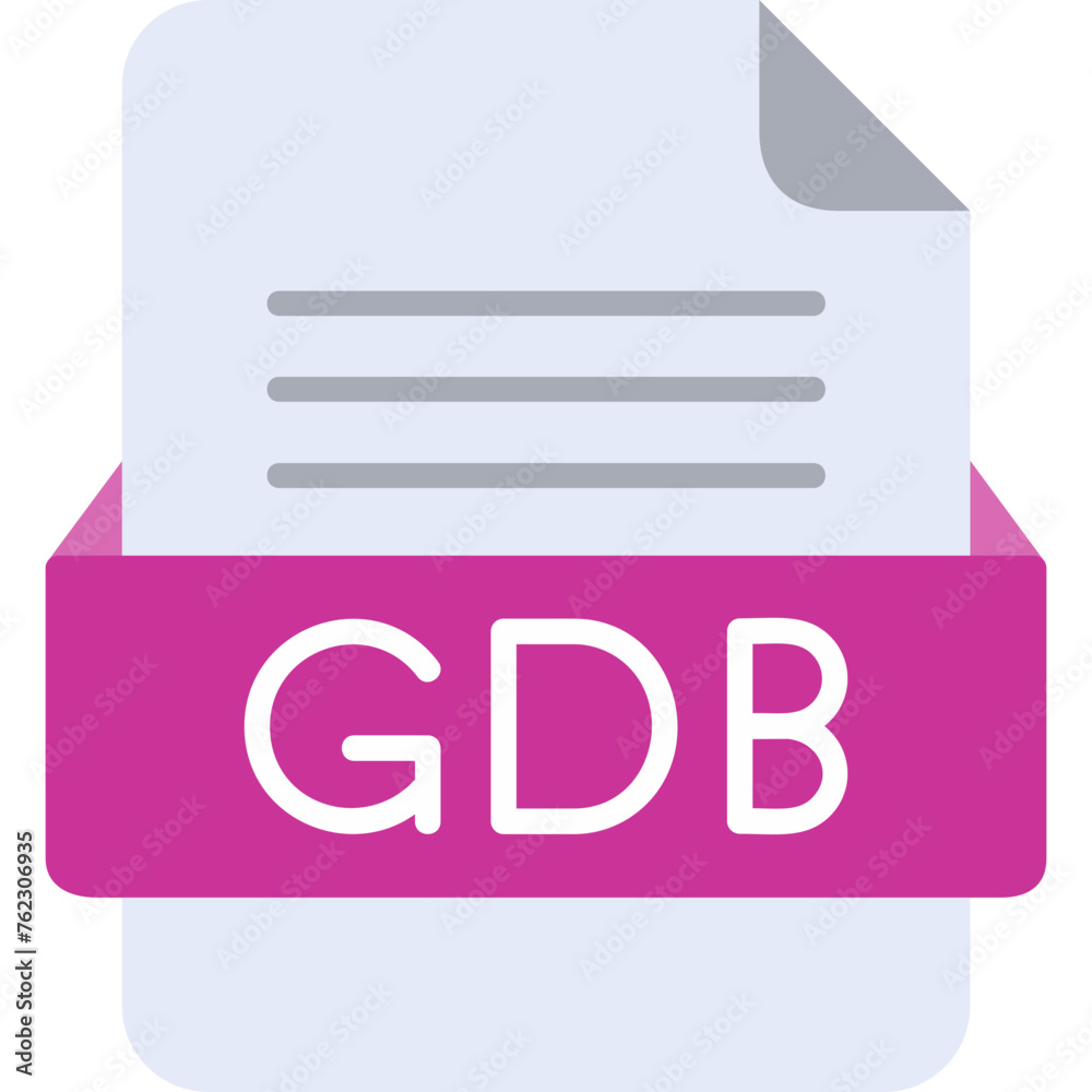 GDB File Format Vector Icon Design GDB File Format Vector Icon Design