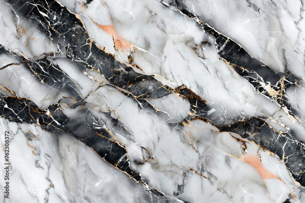 Elegant Natural Marble Texture with Golden Veins for Luxury Design Background, High-Resolution Marbled Stone Surface