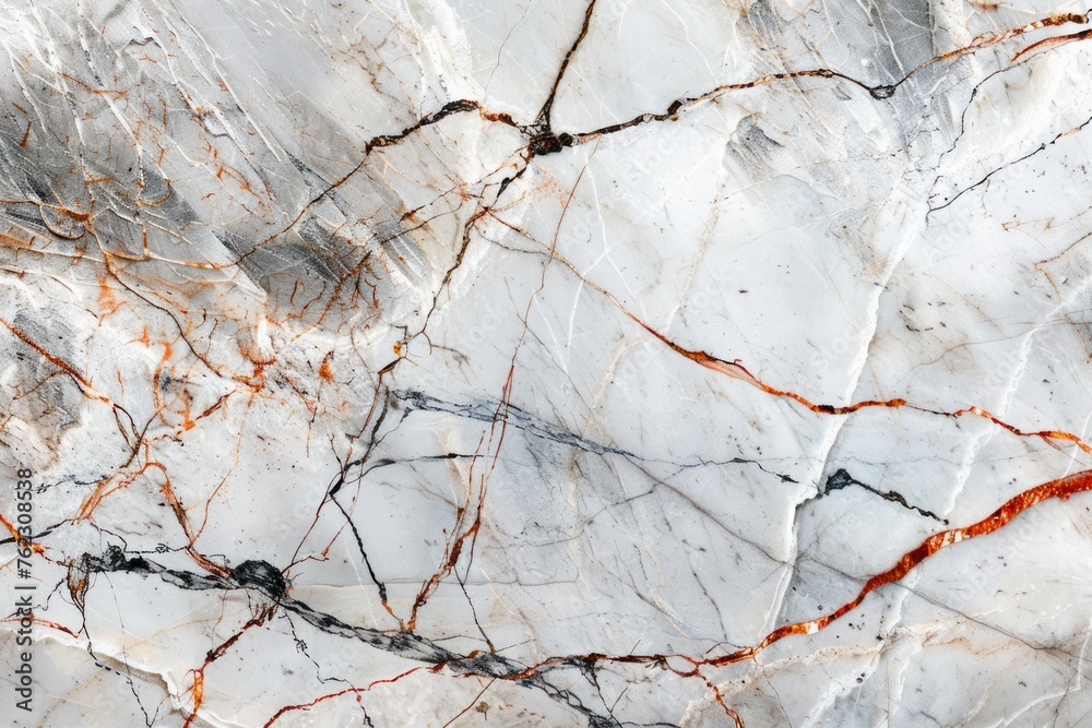 Elegant White Marble Texture with Intricate Grey and Orange Veins for Luxury Background or Sophisticated Surface Design Elegant White Marble Texture with Intricate Grey and Orange Veins for Luxury Background or Sophisticated Surface Design