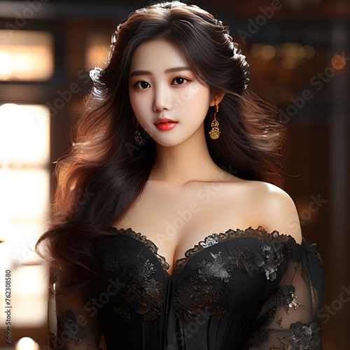 20살 화장한 젊은 여자