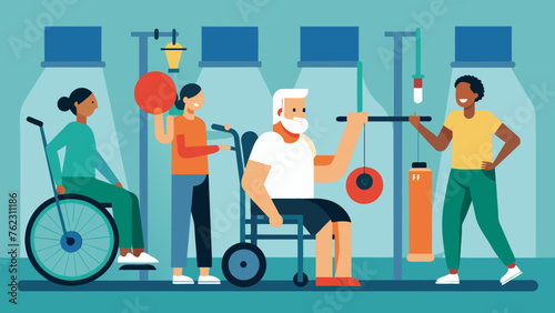 In the rehabilitation wing patients are pushing their limits on the latest in exercise equipment customized to their individual needs and