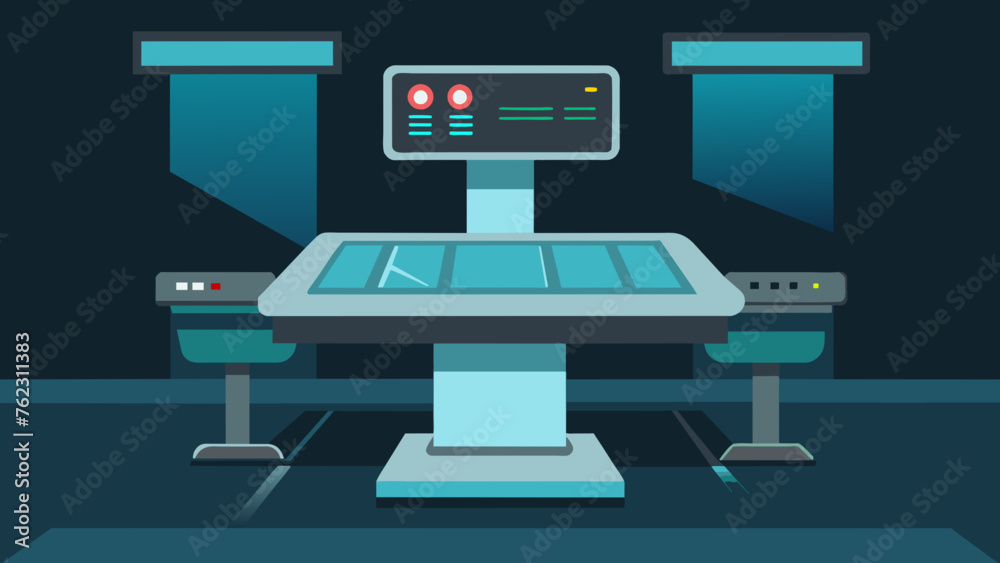 A sleek modern delivery table sits at the center of the room complete with builtin monitoring screens and adjustable lighting for optimal A sleek modern delivery table sits at the center of the room complete with builtin monitoring screens and adjustable lighting for optimal