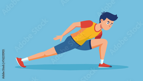 A determined young athlete is shown working with a physical the carefully performing exercises to strengthen their injured leg.