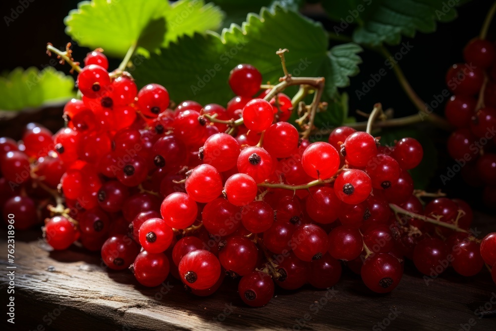 Vibrant Red currant berries. Plant berry. Generate Ai Vibrant Red currant berries. Plant berry. Generate Ai