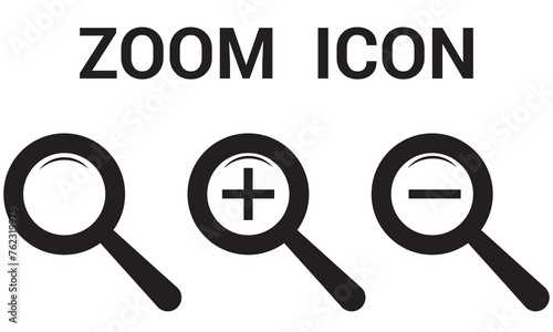 Tool icon Zoom computer, ui, photo or image. Vector illustration for the web design.