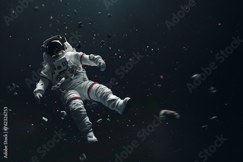 Astronaut falls into the depths of space photo