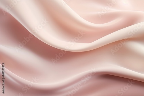 Smooth waves of a silky pink fabric texture. Abstract Flow of Pink Silk Fabric