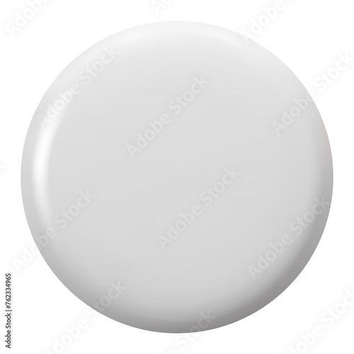 Blank circle 3D button