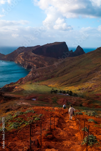 Amazing view of the cliffs of Ponta de San Lorenzo, Madeira, Portugal photo