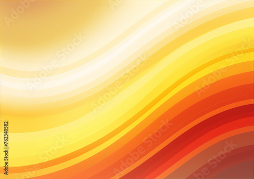 Abstract painting, yellow orange red gradient waves