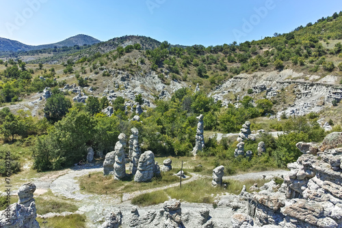 Rock formation The Stone Dolls of Kuklica, North Macedonia photo