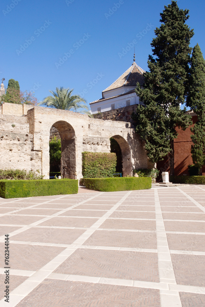 Seville (Spain). Patio de la Montería of the Real Alcázar of Seville