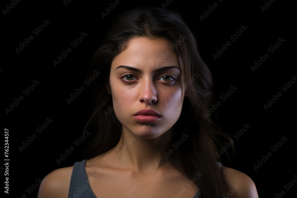 A beautiful young woman with long brown hair. Suitable for beauty or lifestyle concepts A beautiful young woman with long brown hair. Suitable for beauty or lifestyle concepts