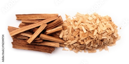 Wallpaper Mural A pile of wood chips next to another pile of wood chips. Ideal for construction or woodworking projects Torontodigital.ca