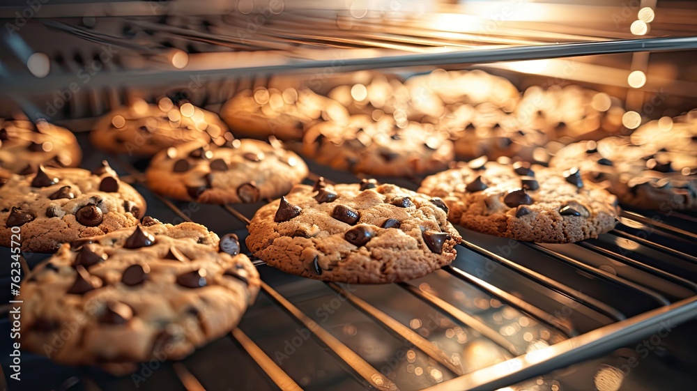 cookies baking in the oven, using macro photography to showcase the subtle changes and mouthwatering results. cookies baking in the oven, using macro photography to showcase the subtle changes and mouthwatering results.