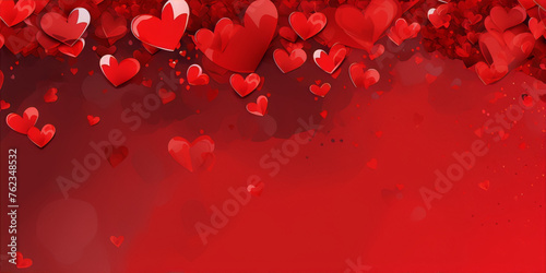 Red hearts, a love-filled display.