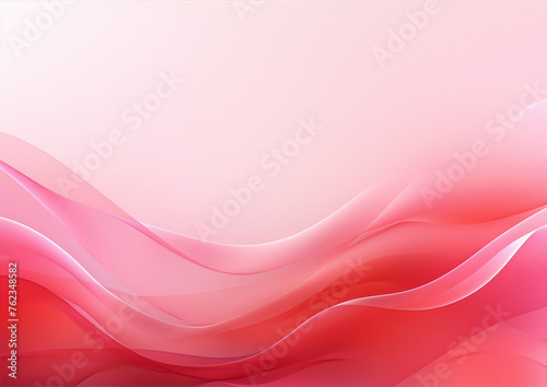 Abstract red and white waves on a white background.