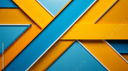 Vibrant abstract geometric composition with sharp angles for graphic design projects photo