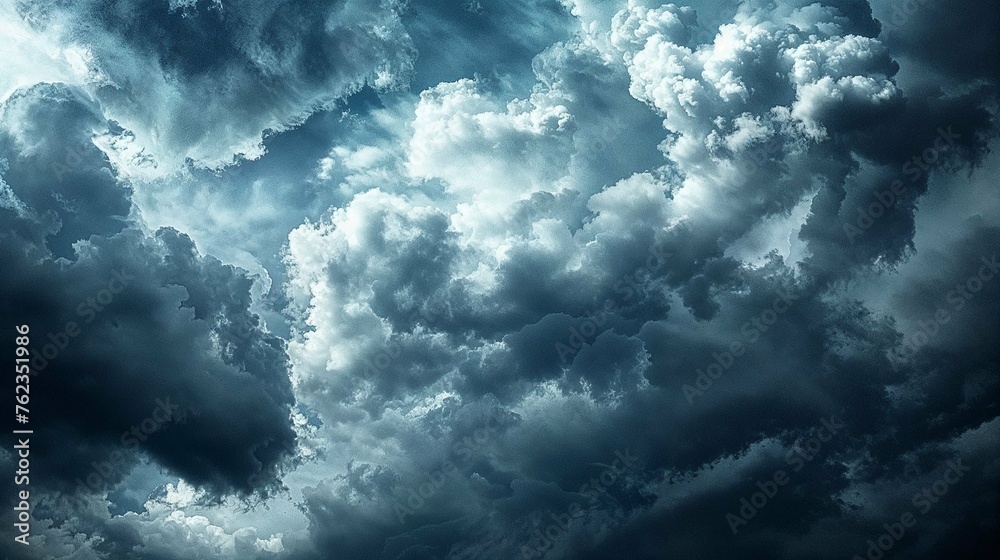 Obraz premium Photorealistic ai artwork of stormclouds. Generative ai.