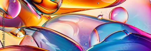 Creative Liquid Abstraction, Modern and Colorful Water Pattern, Futuristic and Artistic Background