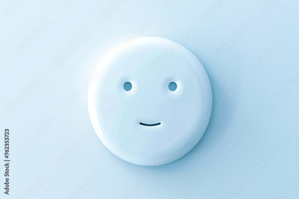Smiley Face on Button Illustration Smiley Face on Button Illustration