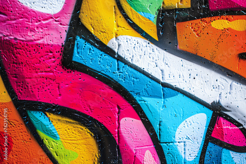 Colorful Urban Graffiti Close-up