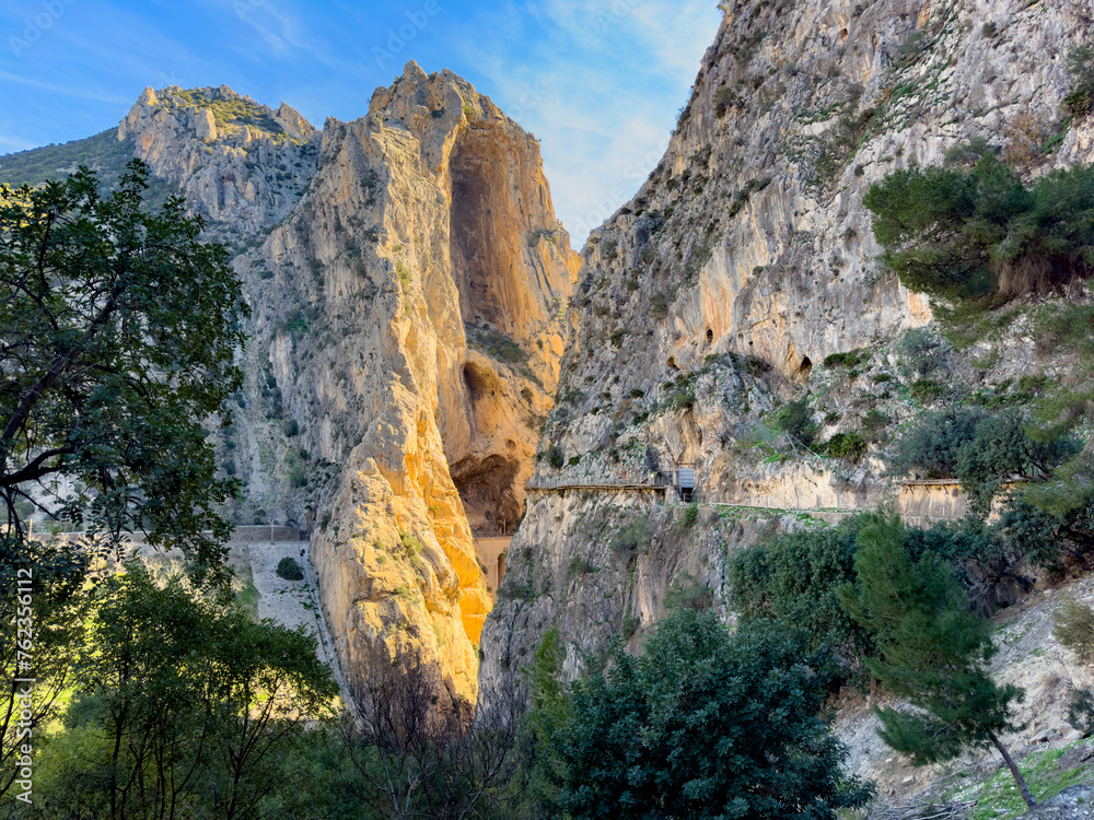 Rock in the mountains El caminito del Rey Malaga Spain