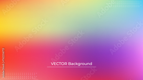 Smooth and blurry colorful gradient mesh background. Modern bright rainbow colors. Easy editable soft colored vector banner template. Premium quality