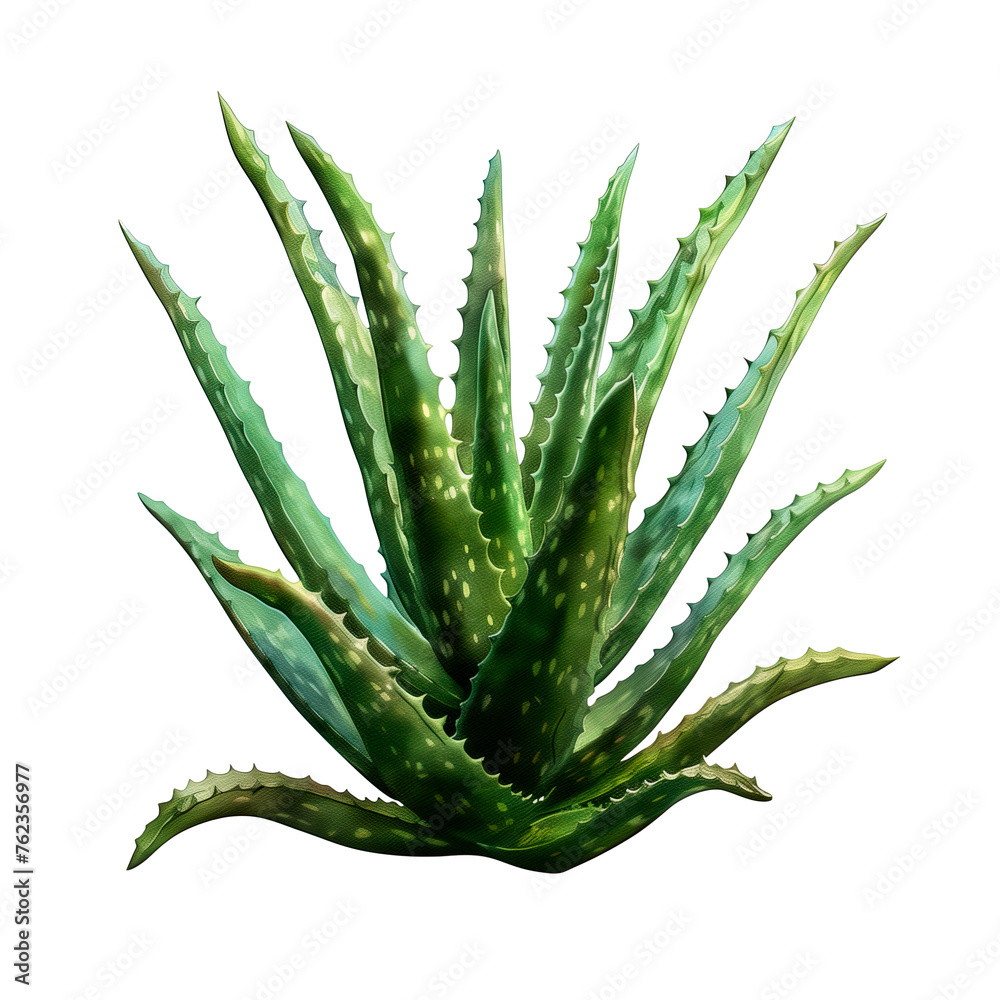 Isolated illustration of aloe vera plant Isolated illustration of aloe vera plant